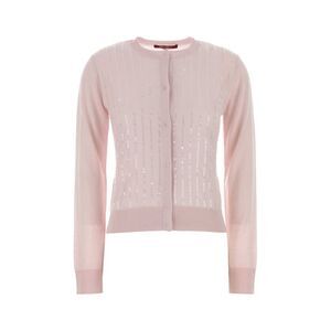 Mm Studio Women Pastel Pink Silk Blend Libbra Cardigan